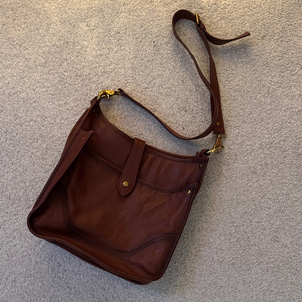 FRYE Brown Leather Shoulder Bag